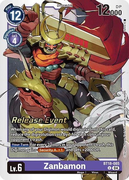 Zanbamon, Release Special Booster 2.0 Celebration Event Cards BT18-085 U