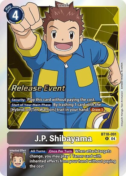 J.P. Shibayama, Release Special Booster 2.0 Celebration Event Cards BT18-091 R