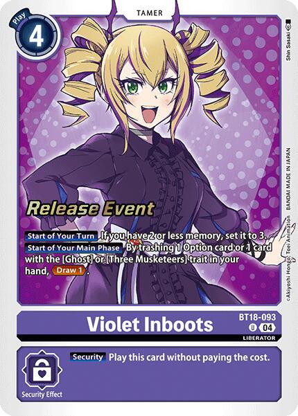 Violet Inboots - BT18-093, Release Special Booster 2.0 Celebration Event Cards BT18-093 U