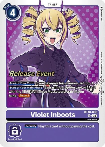 Violet Inboots - BT18-093, Release Special Booster 2.0 Celebration Event Cards BT18-093 U