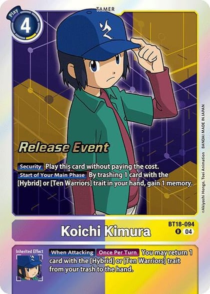 Koichi Kimura, Release Special Booster 2.0 Celebration Event Cards BT18-094 R