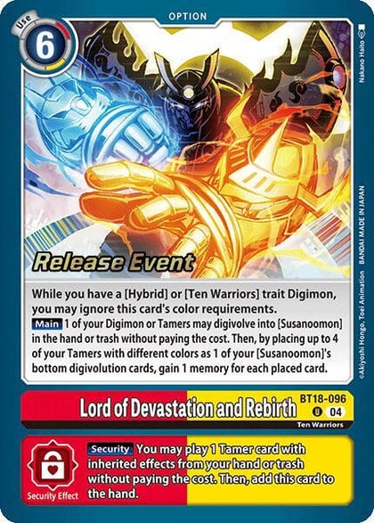 Lord of Devastation and Rebirth, Release Special Booster 2.0 Celebration Event Cards BT18-096 U