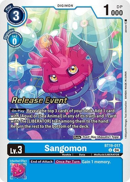 Sangomon, Release Special Booster 2.0 Celebration Event Cards BT19-017 U