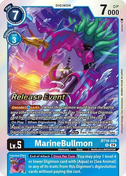 MarineBullmon, Release Special Booster 2.0 Celebration Event Cards BT19-024 R