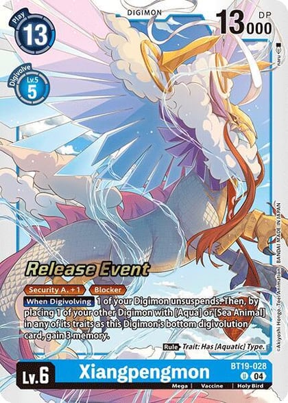 Xiangpengmon, Release Special Booster 2.0 Celebration Event Cards BT19-028 U