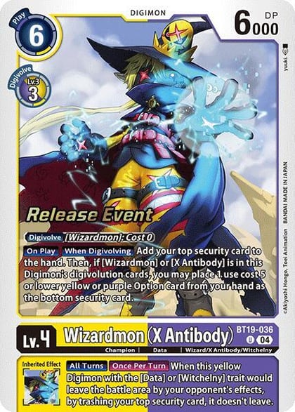 Wizardmon (X Antibody), Release Special Booster 2.0 Celebration Event Cards BT19-036 U
