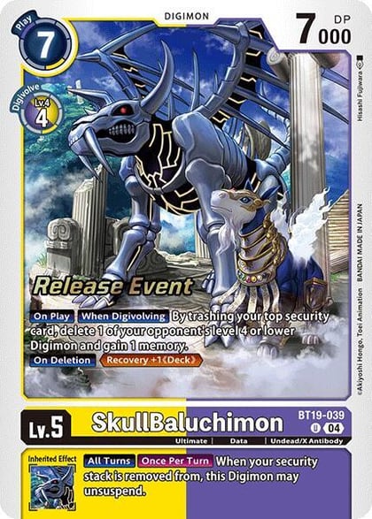 SkullBaluchimon, Release Special Booster 2.0 Celebration Event Cards BT19-039 U