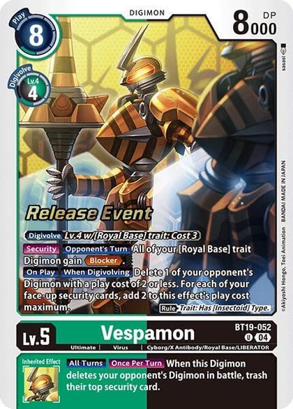 Vespamon, Release Special Booster 2.0 Celebration Event Cards BT19-052 U