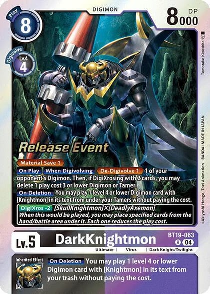 DarkKnightmon, Release Special Booster 2.0 Celebration Event Cards BT19-063 R