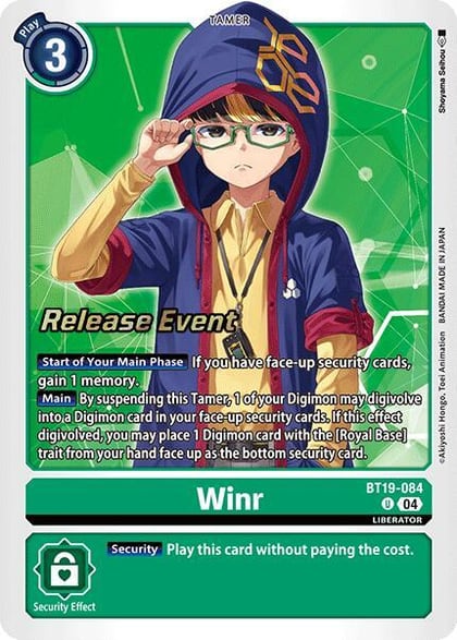 Winr, Release Special Booster 2.0 Celebration Event Cards BT19-084 U