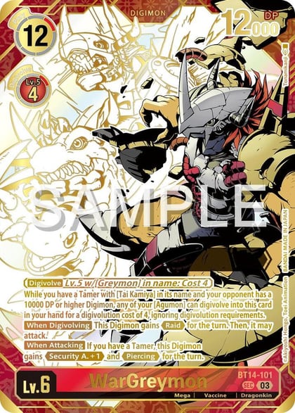 WarGreymon (Rare Pull), Release Special Booster 2.5 BT14-101 SEC