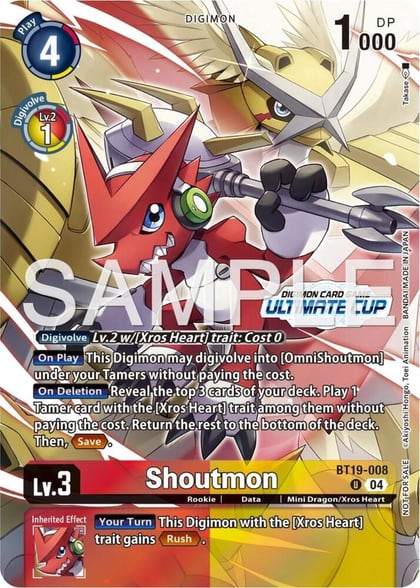 Shoutmon (Ultimate Cup 25-26 Season 1), Release Special Booster 2.5 BT19-008 U