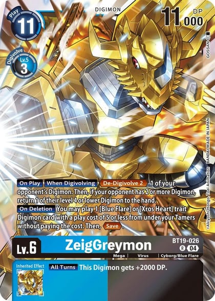 ZeigGreymon, Release Special Booster 2.5 BT19-026 R