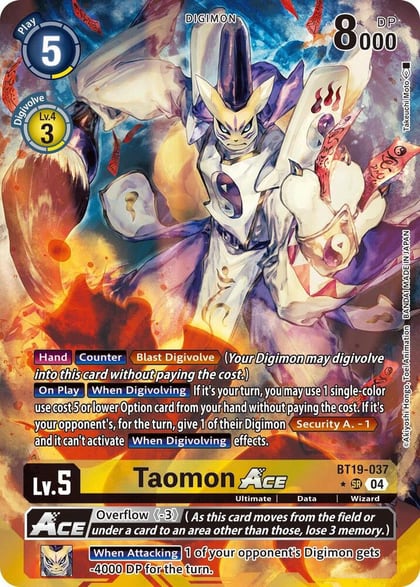 Taomon ACE (Alternate Art), Release Special Booster 2.5 BT19-037 SR
