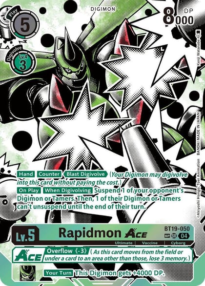 Rapidmon ACE (Textured), Release Special Booster 2.5 BT19-050 SR