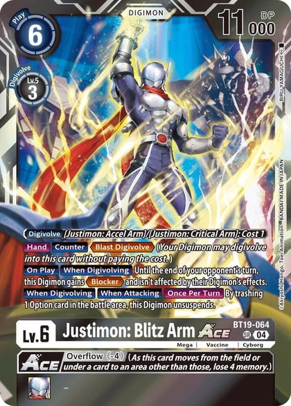Justimon: Blitz Arm ACE, Release Special Booster 2.5 BT19-064 SR