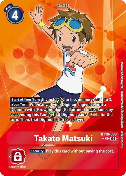Takato Matsuki (Release Special Booster 2.5: Box Promotion Pack), Release Special Booster 2.5 BT19-080 R