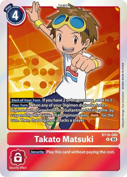 Takato Matsuki, Release Special Booster 2.5 BT19-080 R