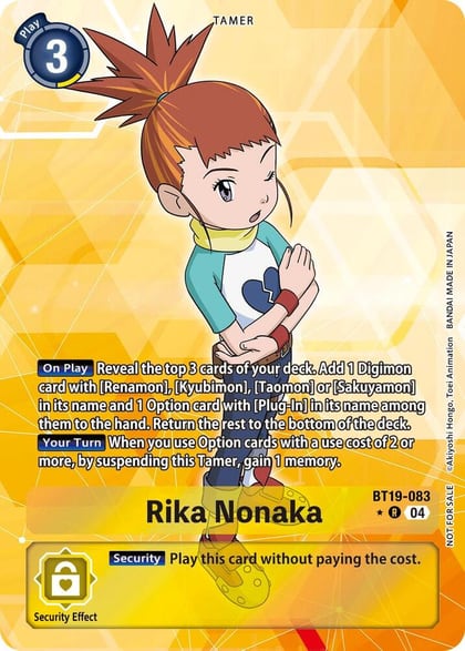 Rika Nonaka (Release Special Booster 2.5: Box Promotion Pack), Release Special Booster 2.5 BT19-083 R