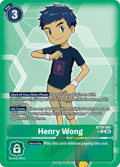 Henry Wong (Release Special Booster 2.5: Box Promotion Pack), Release Special Booster 2.5 BT19-085 R