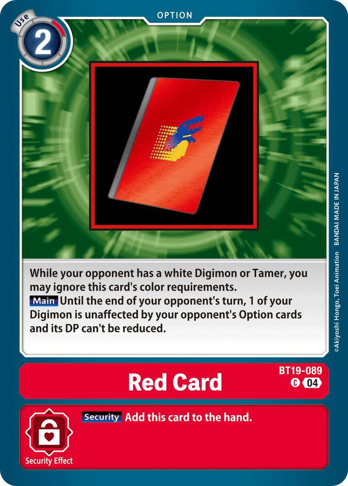 Red Card, Release Special Booster 2.5 BT19-089 C