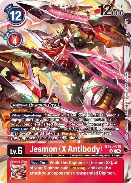 Jesmon (X Antibody), Release Special Booster 2.5 BT20-019 R