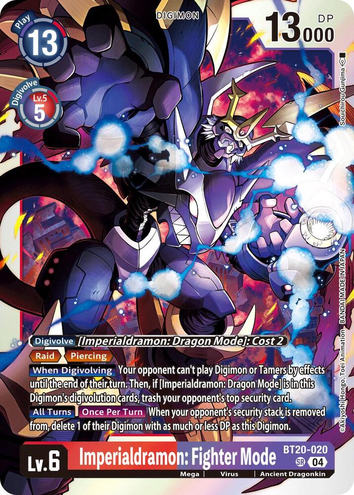 Imperialdramon: Fighter Mode, Release Special Booster 2.5 BT20-020 SR