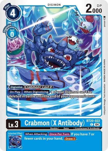 Crabmon (X Antibody), Release Special Booster 2.5 BT20-022 C
