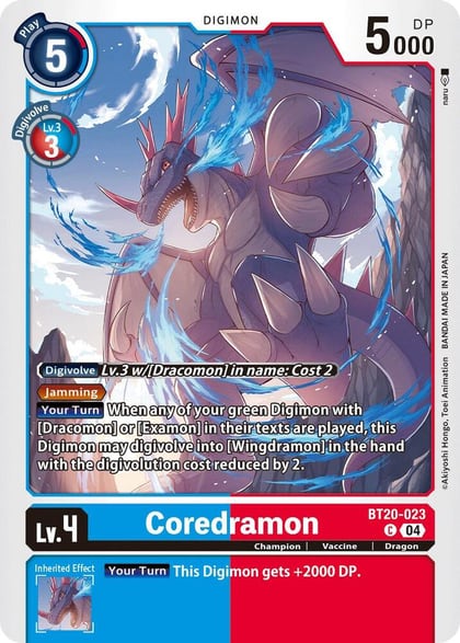 Coredramon - BT20-023, Release Special Booster 2.5 BT20-023 C