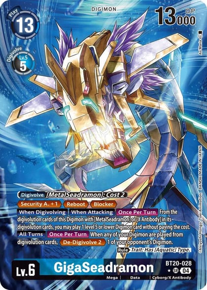 GigaSeadramon (Alternate Art), Release Special Booster 2.5 BT20-028 SR