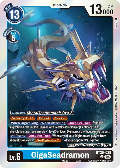 GigaSeadramon, Release Special Booster 2.5 BT20-028 SR