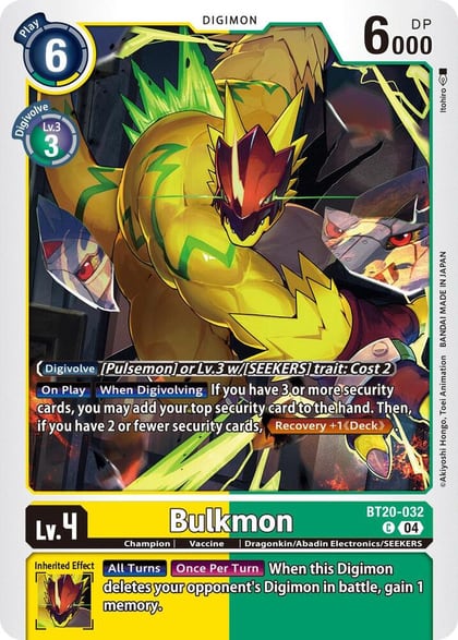 Bulkmon, Release Special Booster 2.5 BT20-032 C