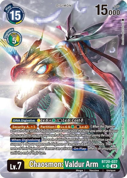 Chaosmon: Valdur Arm (Alternate Art), Release Special Booster 2.5 BT20-037 SR
