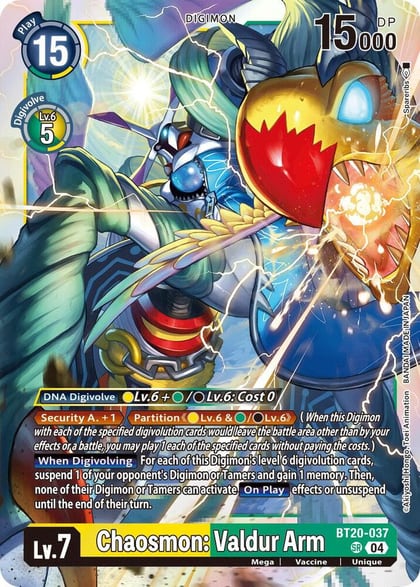 Chaosmon: Valdur Arm, Release Special Booster 2.5 BT20-037 SR
