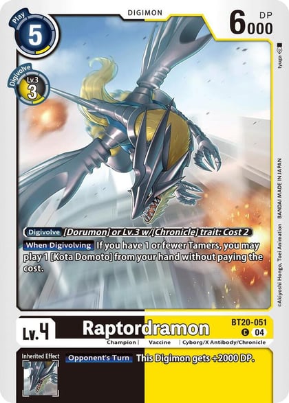 Raptordramon, Release Special Booster 2.5 BT20-051 C