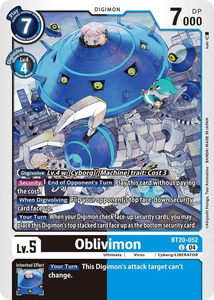 Oblivimon, Release Special Booster 2.5 BT20-052 U