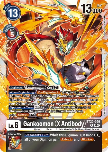 Gankoomon (X Antibody), Release Special Booster 2.5 BT20-059 R