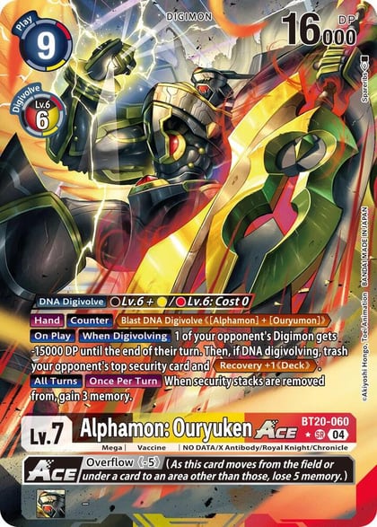 Alphamon: Ouryuken ACE (Alternate Art), Release Special Booster 2.5 BT20-060 SR