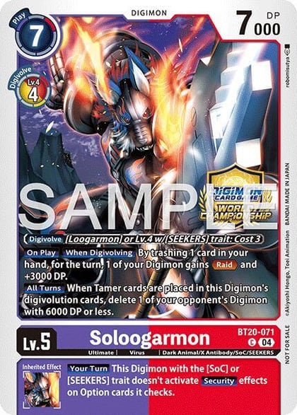 Soloogarmon (Championship 25-26 Finals Season 2), Release Special Booster 2.5 BT20-071 C