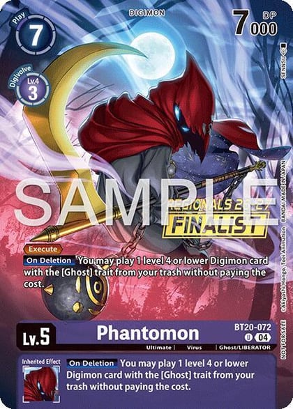 Phantomon (Regionals 26-27 Season 1 Finalist), Release Special Booster 2.5 BT20-072 U