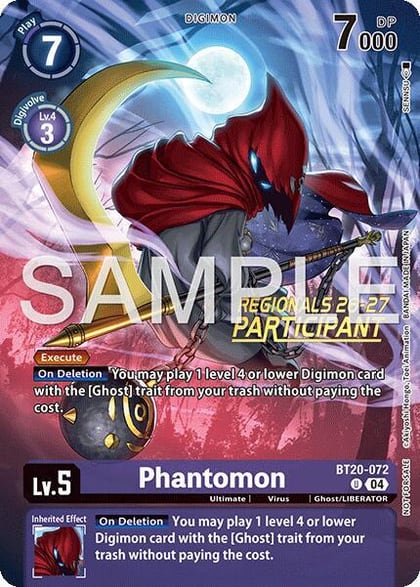 Phantomon (Regionals 26-27 Season 1 Participant), Release Special Booster 2.5 BT20-072 U