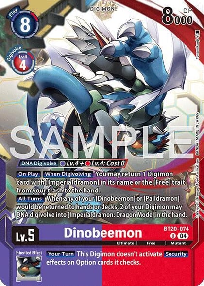 Dinobeemon (Digimon Card Game Playmat & Card Set), Release Special Booster 2.5 BT20-074 U