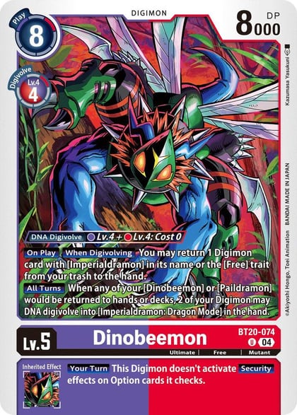 Dinobeemon, Release Special Booster 2.5 BT20-074 U