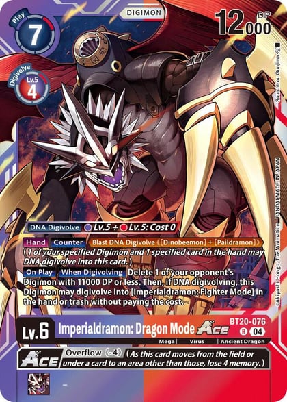 Imperialdramon: Dragon Mode ACE, Release Special Booster 2.5 BT20-076 R