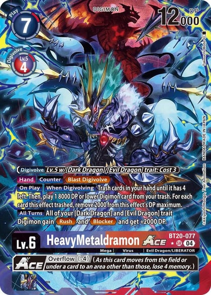 HeavyMetaldramon ACE (Alternate Art), Release Special Booster 2.5 BT20-077 SR