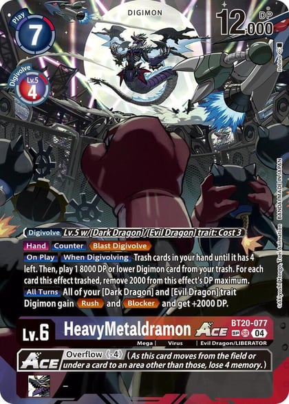 HeavyMetaldramon ACE (Textured), Release Special Booster 2.5 BT20-077 SR