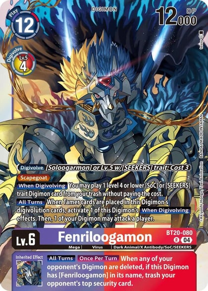 Fenriloogamon, Release Special Booster 2.5 BT20-080 R