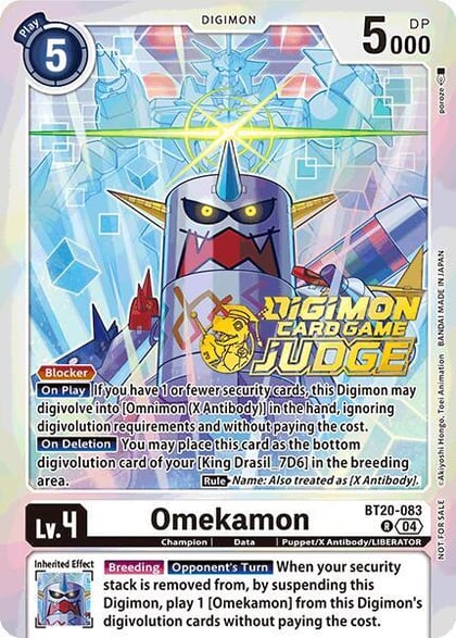 Omekamon (Judge Pack 2025 Wave 1), Release Special Booster 2.5 BT20-083 R