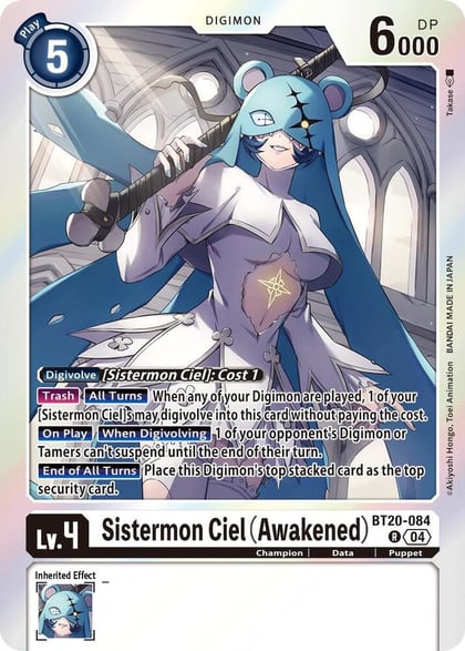 Sistermon Ciel (Awakened), Release Special Booster 2.5 BT20-084 R