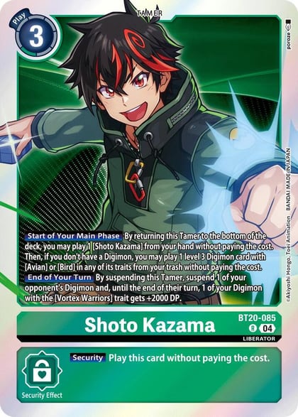 Shoto Kazama, Release Special Booster 2.5 BT20-085 R